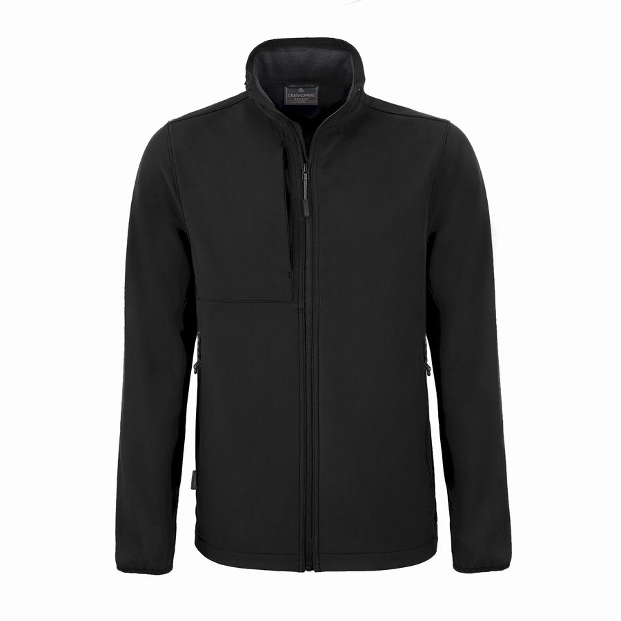 Men\'s Craghoppers Expert Basecamp Softshell Jackets Black | FVL2365DZ