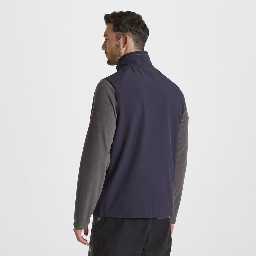 Men's Craghoppers Expert Basecamp Softshell Vest Gilets Navy | XJU444KI