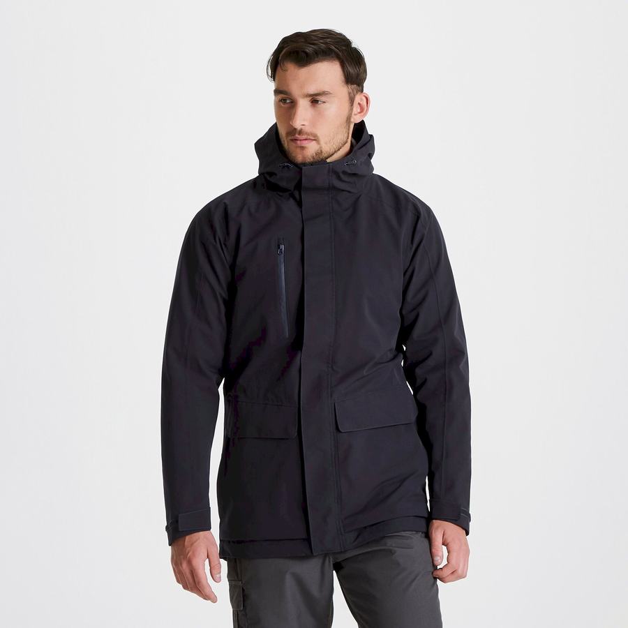 Men's Craghoppers Expert Kiwi Pro Stretch Long Jackets Navy | RHD351OR