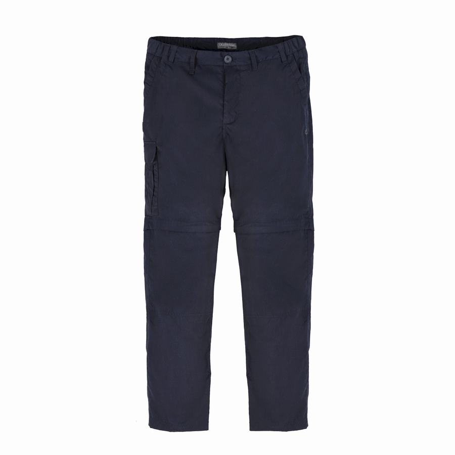 Men's Craghoppers Expert Kiwi Tailored Trousers Navy | LBQ5071OU