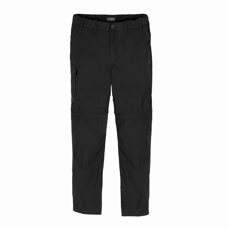 Men's Craghoppers Expert Kiwi Tailored Trousers Black | VTK84100NB