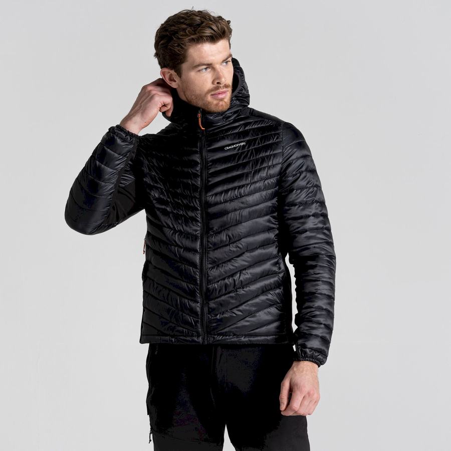 Men's Craghoppers ExpoLite Insulated Hooded Jackets Black | MQW5843WR