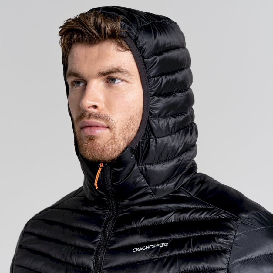 Men's Craghoppers ExpoLite Insulated Hooded Jackets Black | MQW5843WR