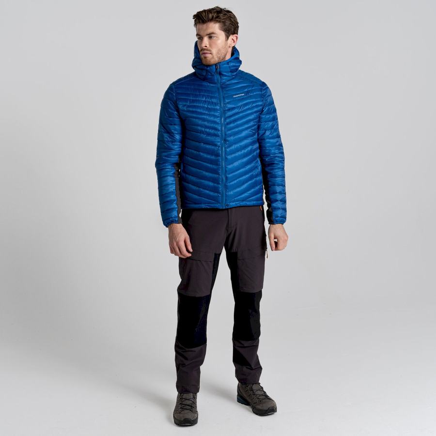 Men's Craghoppers ExpoLite Insulated Hooded Jackets Blue | ZOR4680NE