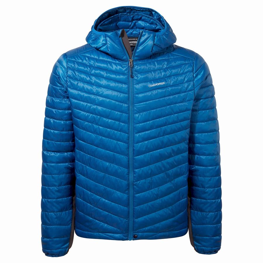 Men\'s Craghoppers ExpoLite Insulated Hooded Jackets Blue | ZOR4680NE