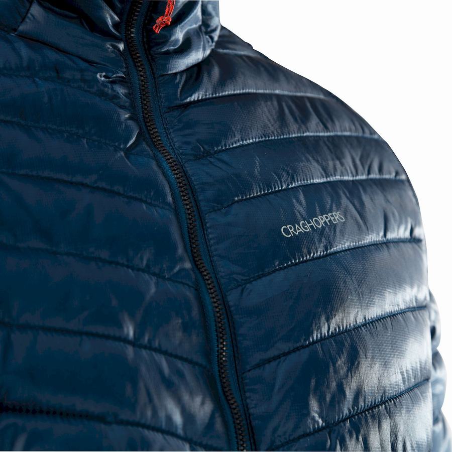 Men's Craghoppers Insulated ExpoLite Hooded Jackets Navy Blue | JOK2917FY