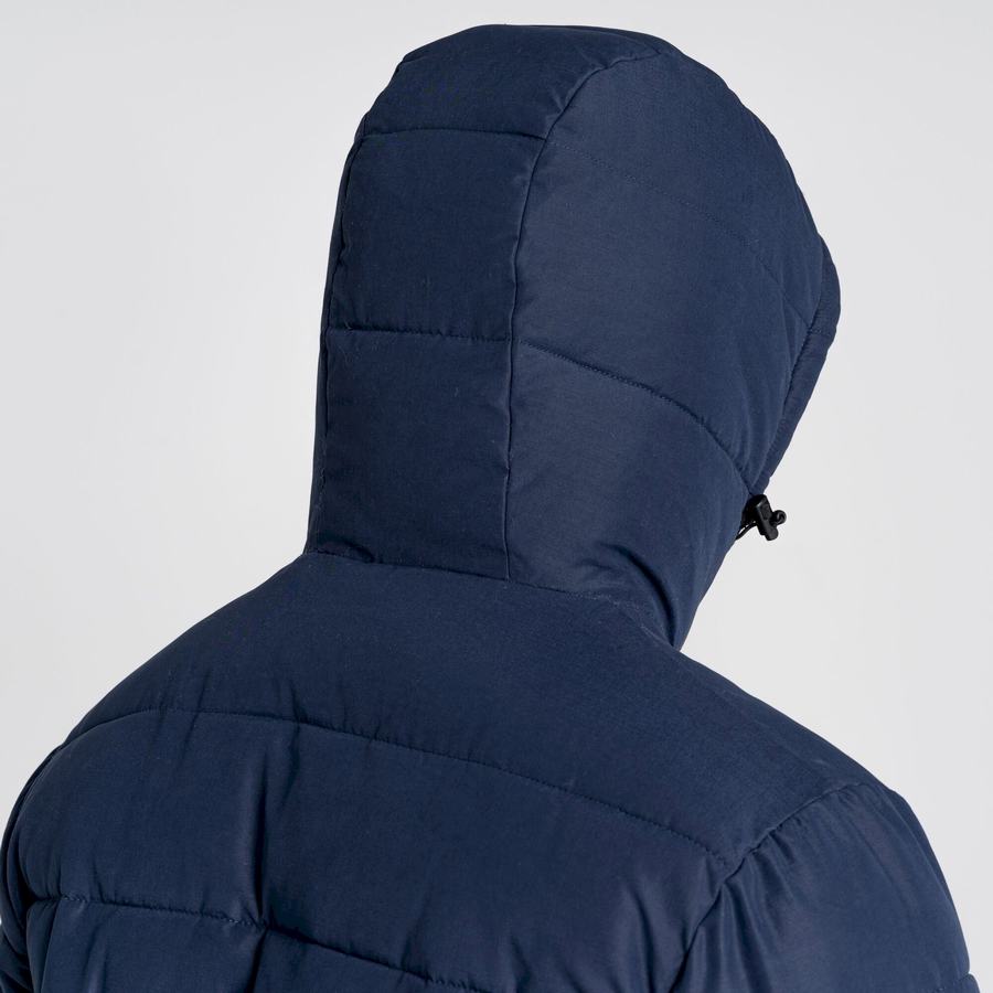 Men's Craghoppers Insulated Trillick Downhike Hooded Jackets Navy Dark Blue | WCK2729XD