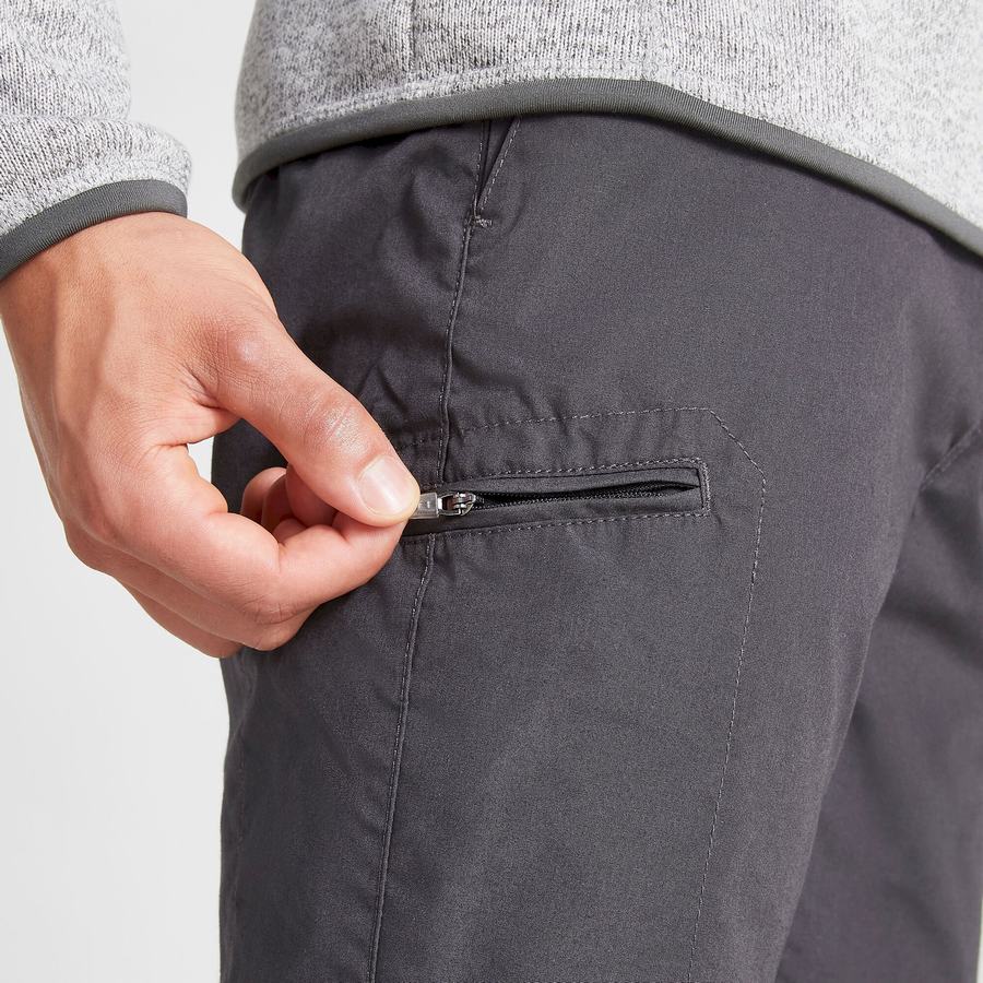 Men's Craghoppers Kiwi Boulder Slim Trousers Black | BWI5094KI