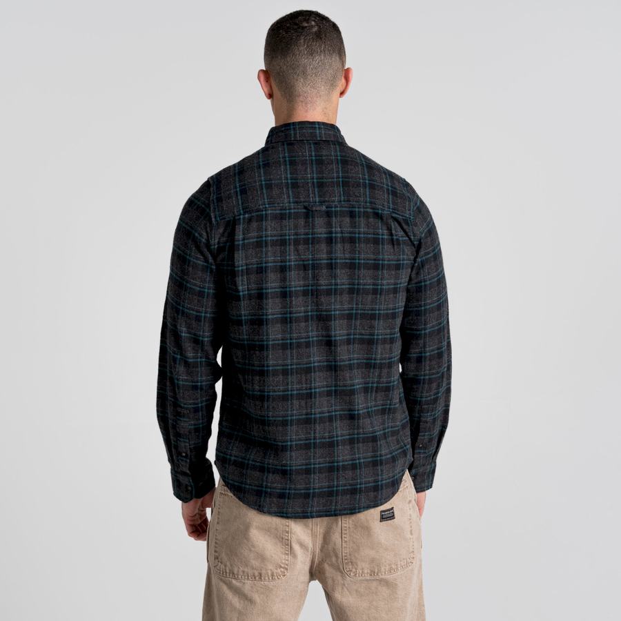 Men's Craghoppers Kiwi IV Long Sleeved Check Shirts Black | YOE5086VB