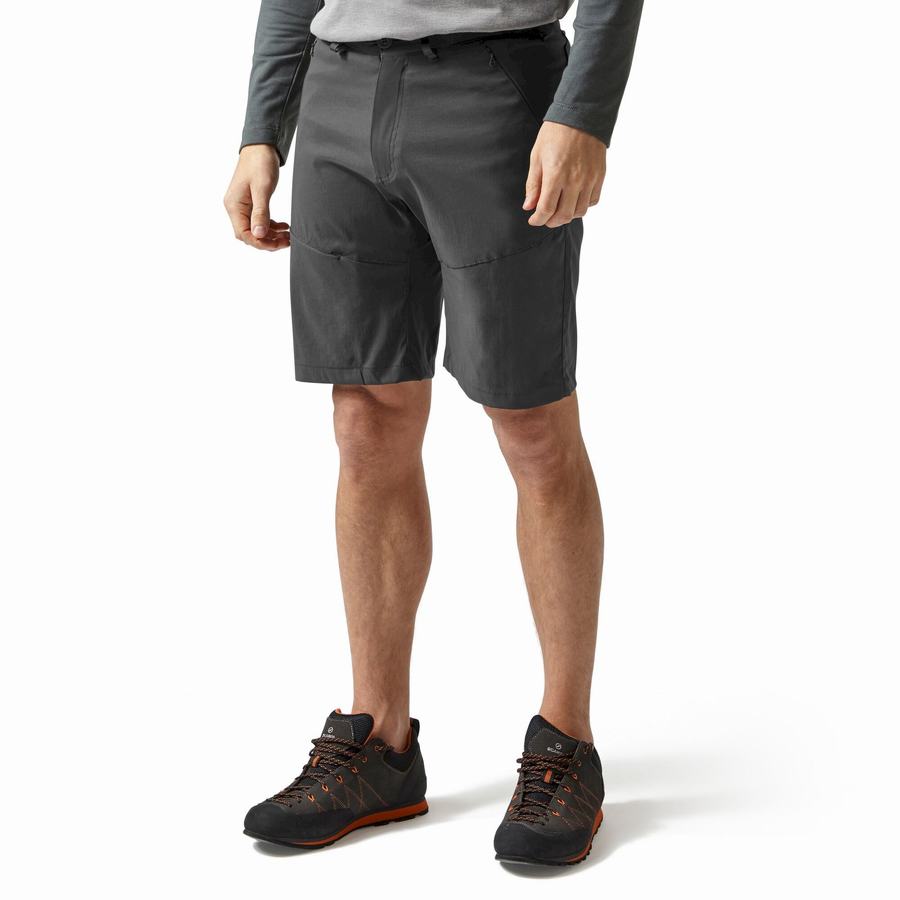 Men\'s Craghoppers Kiwi Pro Shorts Dark Grey | WIX7582PD