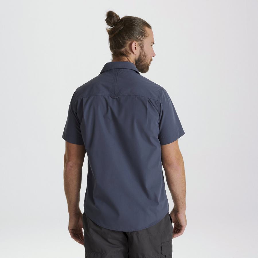 Men's Craghoppers Kiwi Short Sleeved Shirts Blue | YMA1188IF