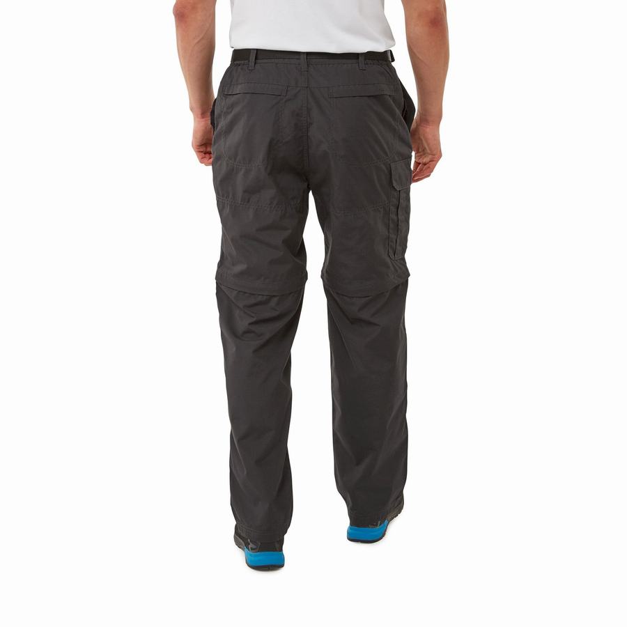 Men's Craghoppers Kiwi Trousers Black | LYD333ZC