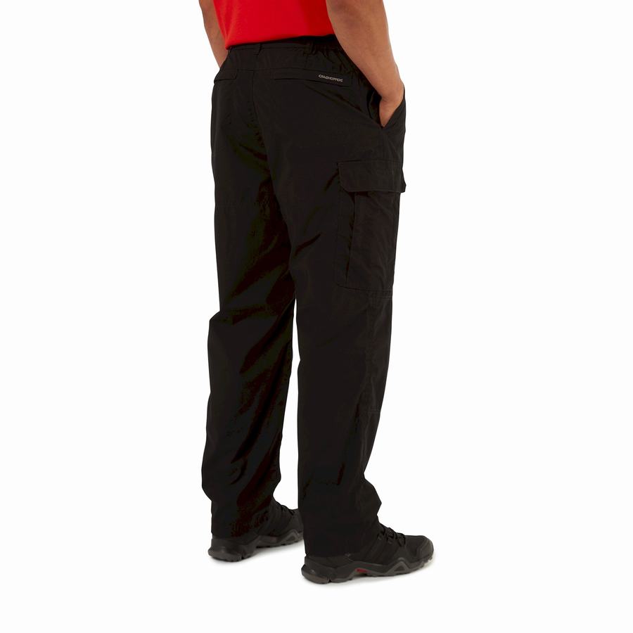 Men's Craghoppers Kiwi Winter Lined Trousers Black | QGU8274YX