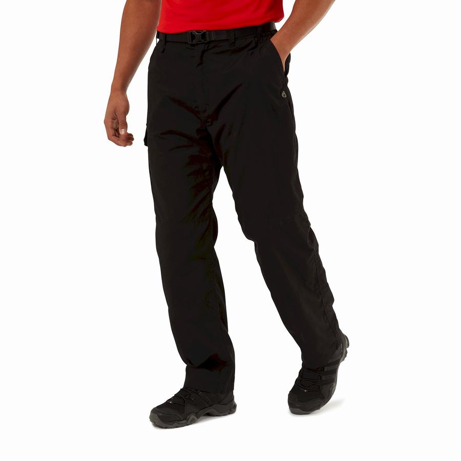 Men's Craghoppers Kiwi Winter Lined Trousers Black | QGU8274YX