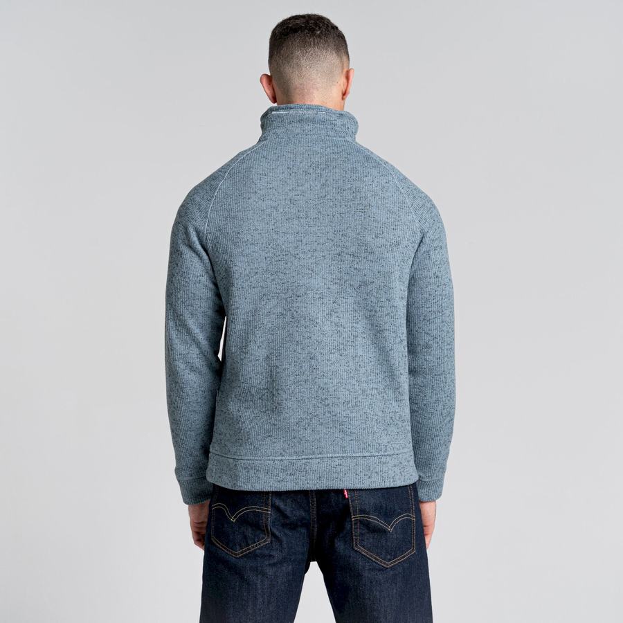 Men's Craghoppers Logan Half Zip Sweaters Blue | ULD6214LT