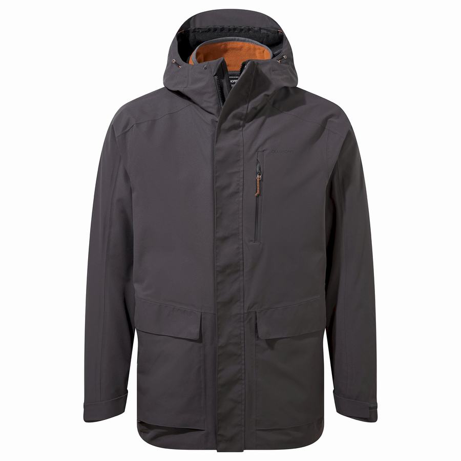 Men\'s Craghoppers Lorton 3 In 1 Jackets Grey | ILZ3846DY