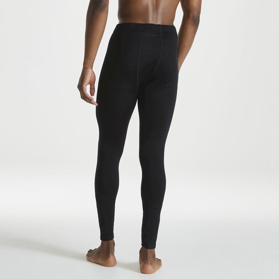 Men's Craghoppers Merino Baselayer Trousers Black | MCW7486YX