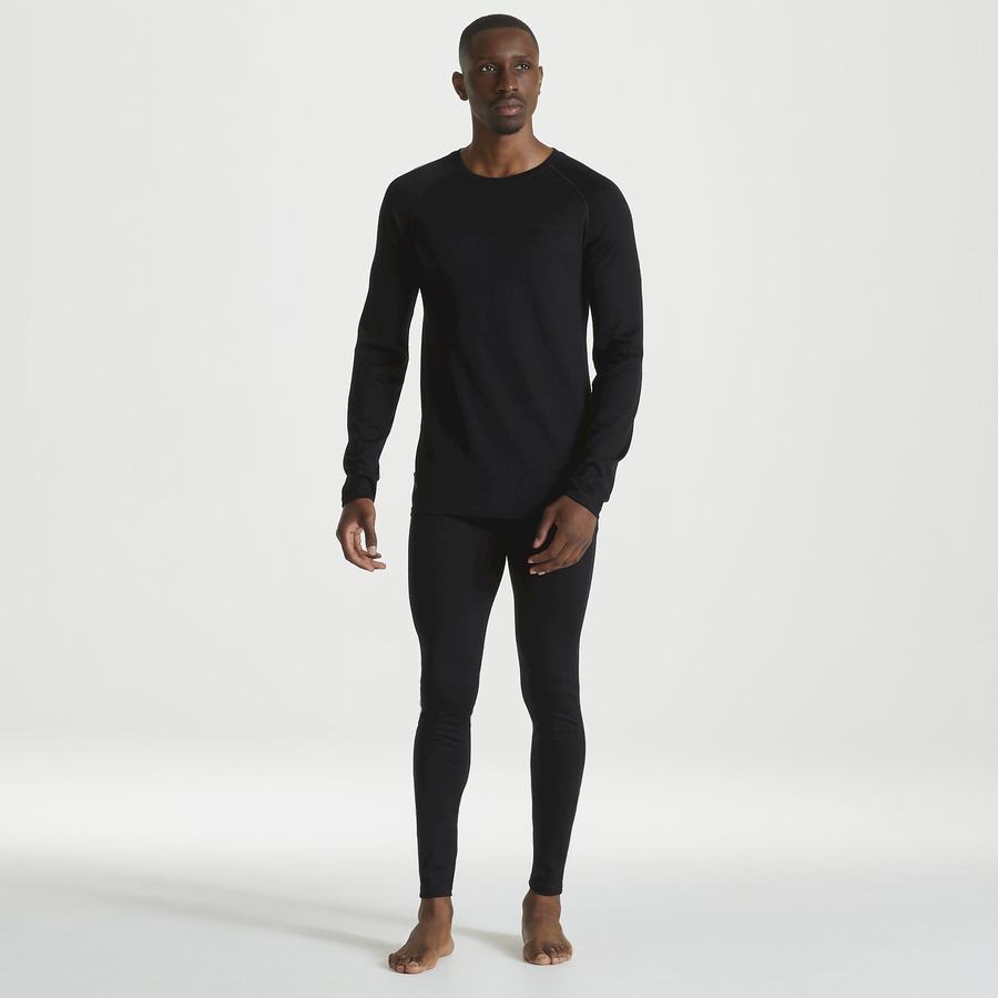 Men's Craghoppers Merino Baselayer Trousers Black | MCW7486YX