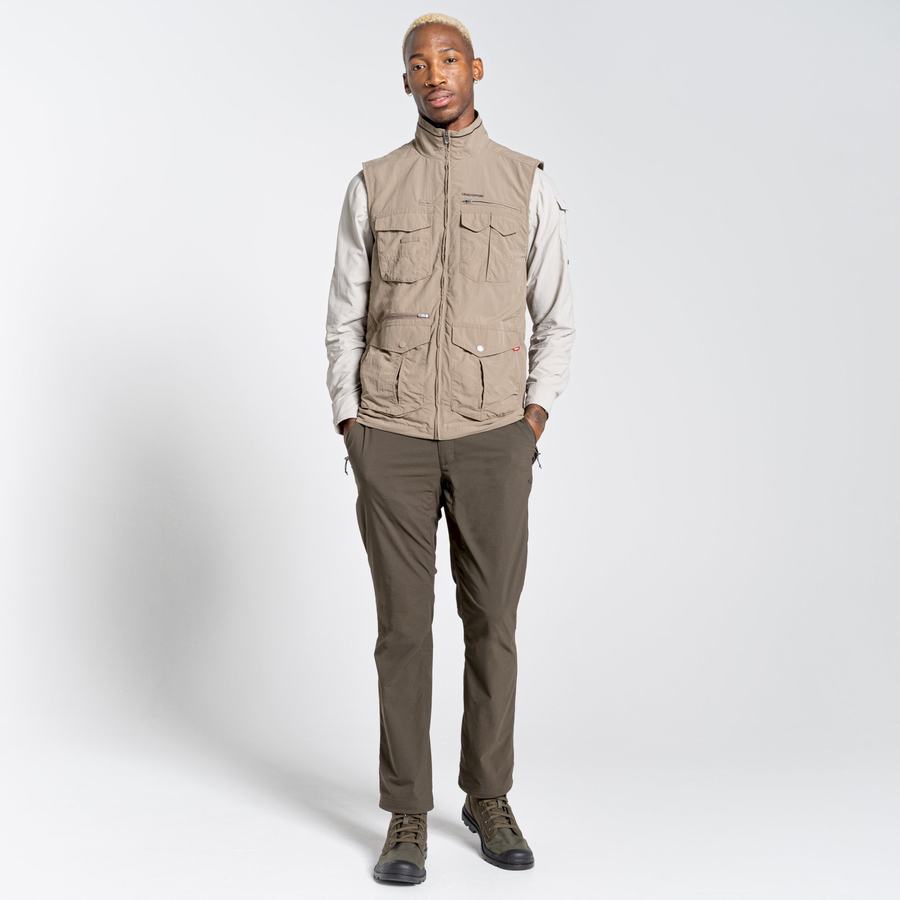 Men's Craghoppers NosiLife Adventure II Gilets Beige | QNK5378RW