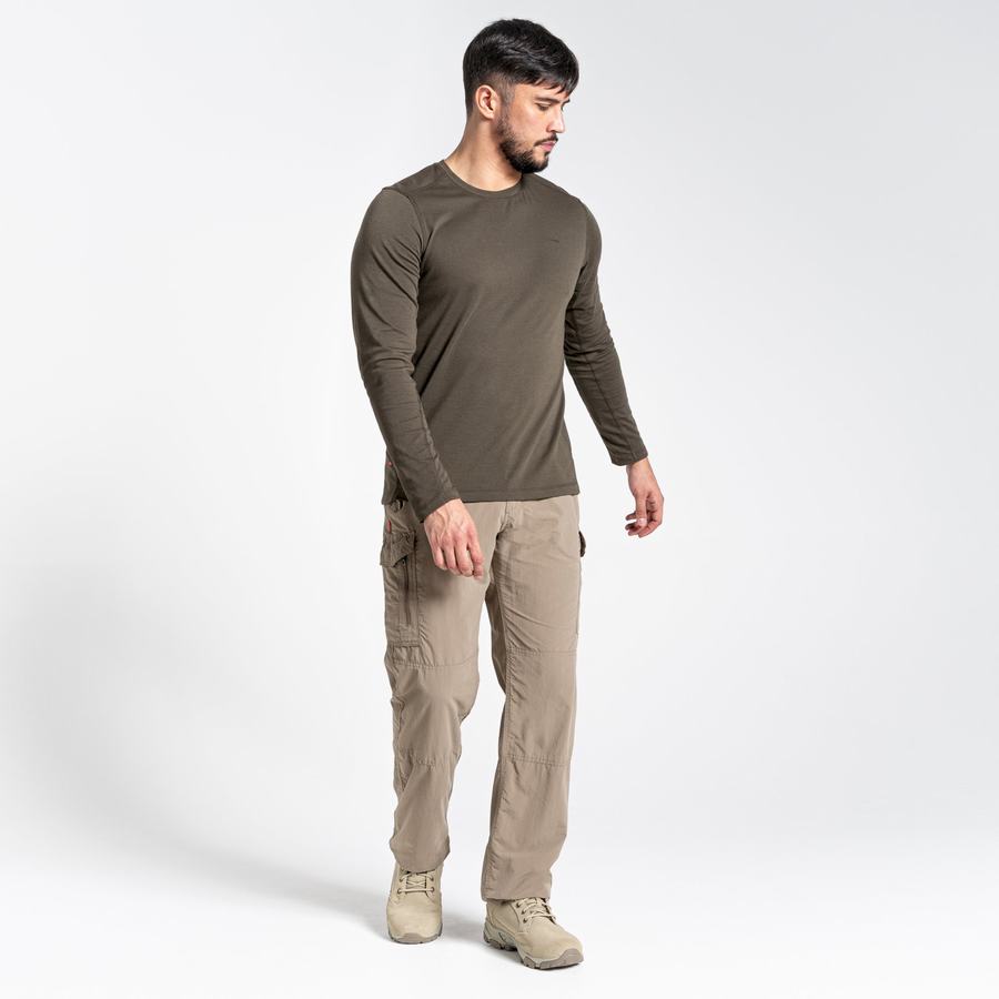 Men's Craghoppers NosiLife Cargo II Trousers Khaki | QVB669ZJ