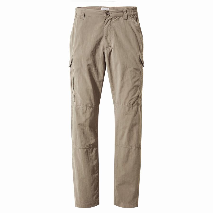 Men's Craghoppers NosiLife Cargo II Trousers Khaki | QVB669ZJ