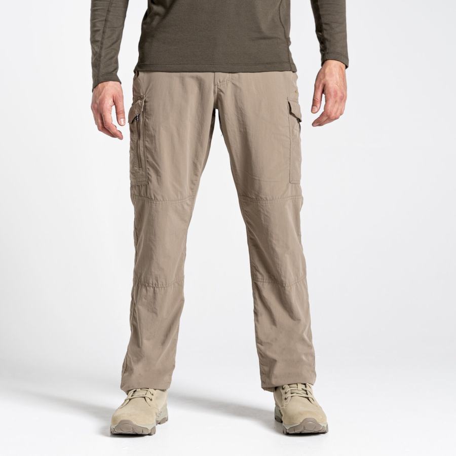 Men\'s Craghoppers NosiLife Cargo II Trousers Khaki | QVB669ZJ