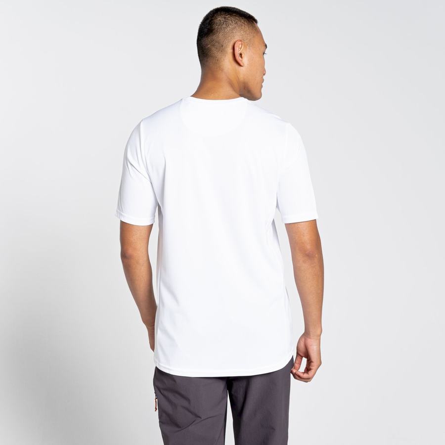 Men's Craghoppers NosiLife Pro Active Short Sleeved T-Shirts White | EJK7945DQ