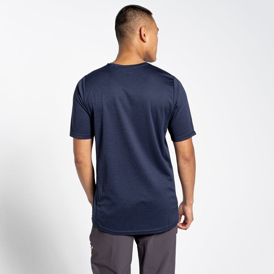 Men's Craghoppers NosiLife Pro Active Short Sleeved T-Shirts Blue Navy | XYL1756VP