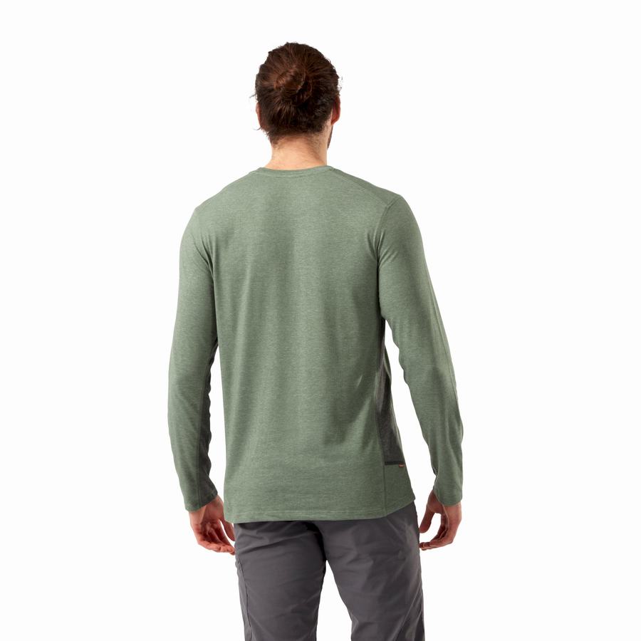 Men's Craghoppers NosiLife Talen Long Sleeved T-Shirts Olive | BMK576TU