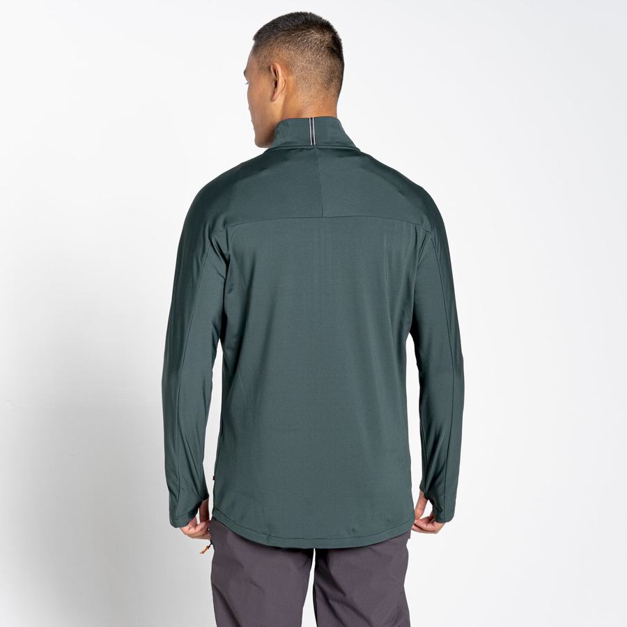 Men's Craghoppers NosiLife Valens Half Zip Top T-Shirts Green | ZGX6423TC