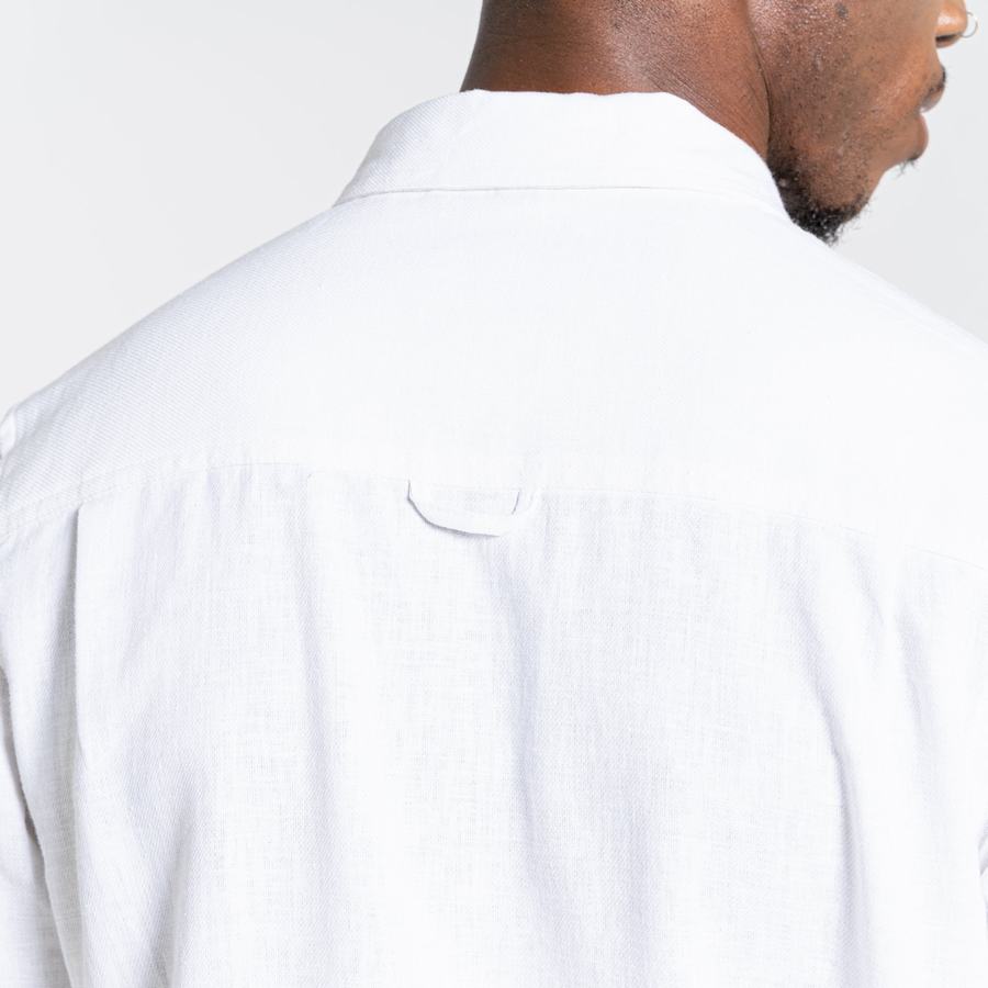 Men's Craghoppers Nosibotanical Lagarto Long Sleeved Shirts White | JRL8390DA