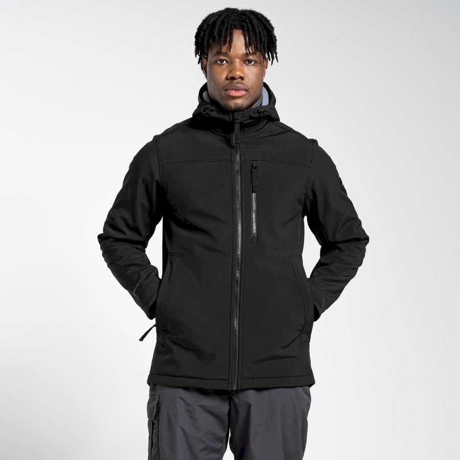 Men's Craghoppers Oswin Insulated Hooded Jackets Black | EMO8510KI