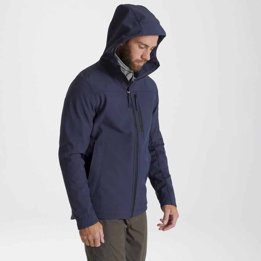 Men's Craghoppers Oswin Insulated Hooded Jackets Blue Navy | PJB6882WL