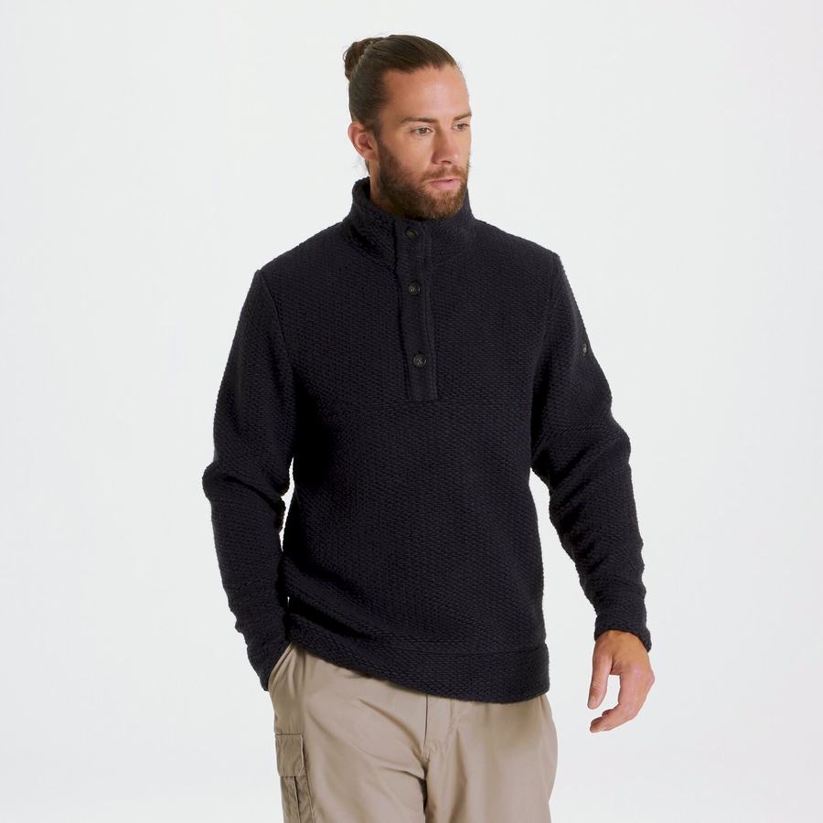 Men's Craghoppers Ramsay Overhead Pullover Sweaters Navy Blue | DVR772LM