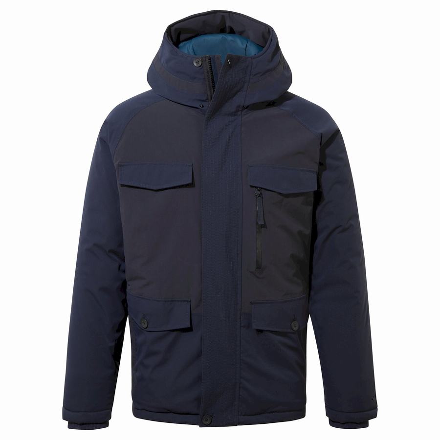 Men\'s Craghoppers Sinclair Insulated Jackets Blue Navy | EOJ7014JY