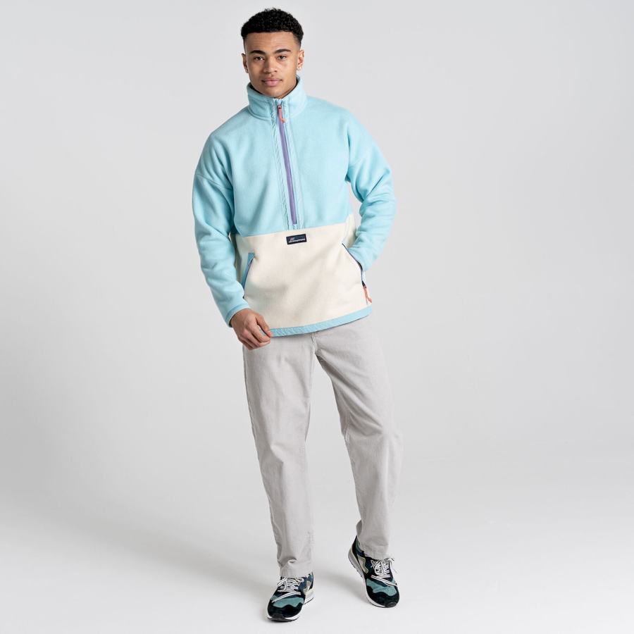 Men's Craghoppers Spindle Half Zip Sweaters Light Turquoise | FHA9978NZ