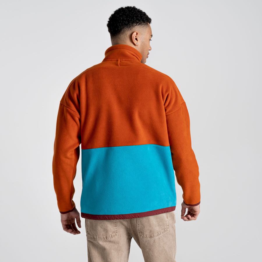 Men's Craghoppers Spindle Half Zip Sweaters Blue | UIV9185WL