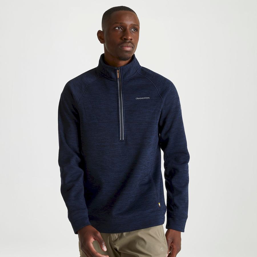 Men's Craghoppers Stromer Half Sweaters Blue Navy | GAK6060PS