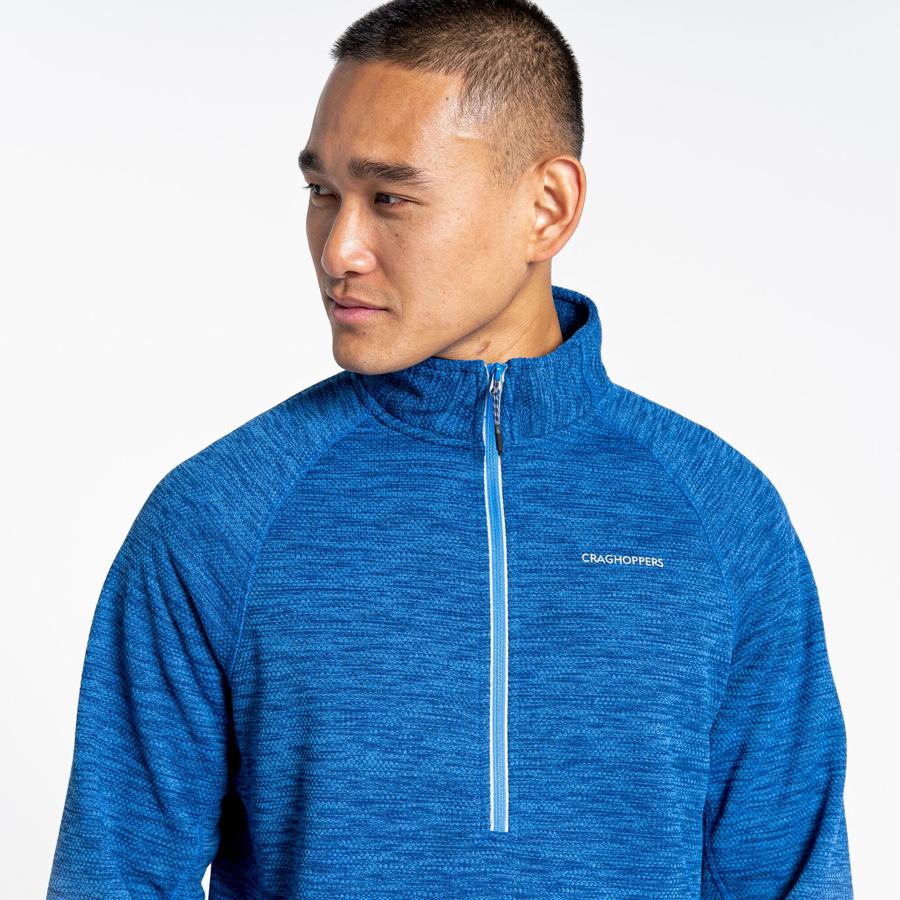 Men's Craghoppers Stromer Half Sweaters Blue | HMV6639BA