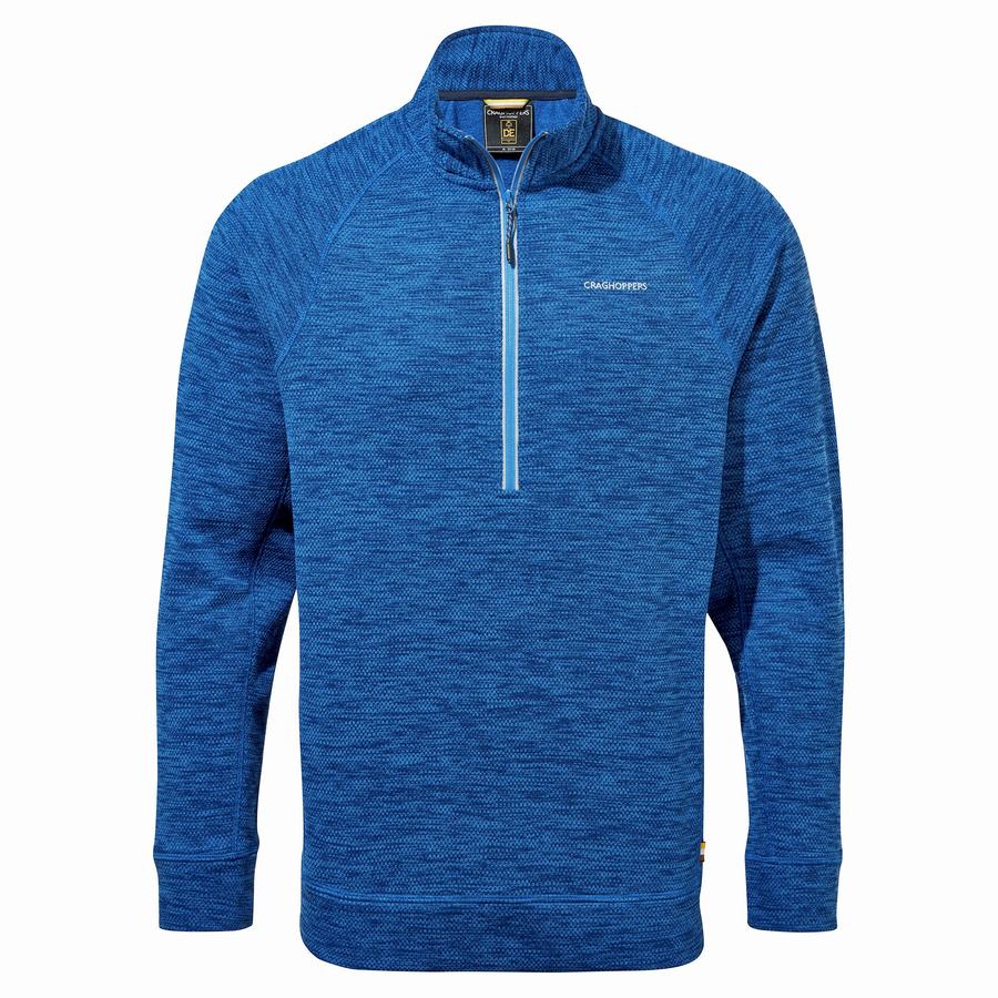 Men's Craghoppers Stromer Half Sweaters Blue | HMV6639BA