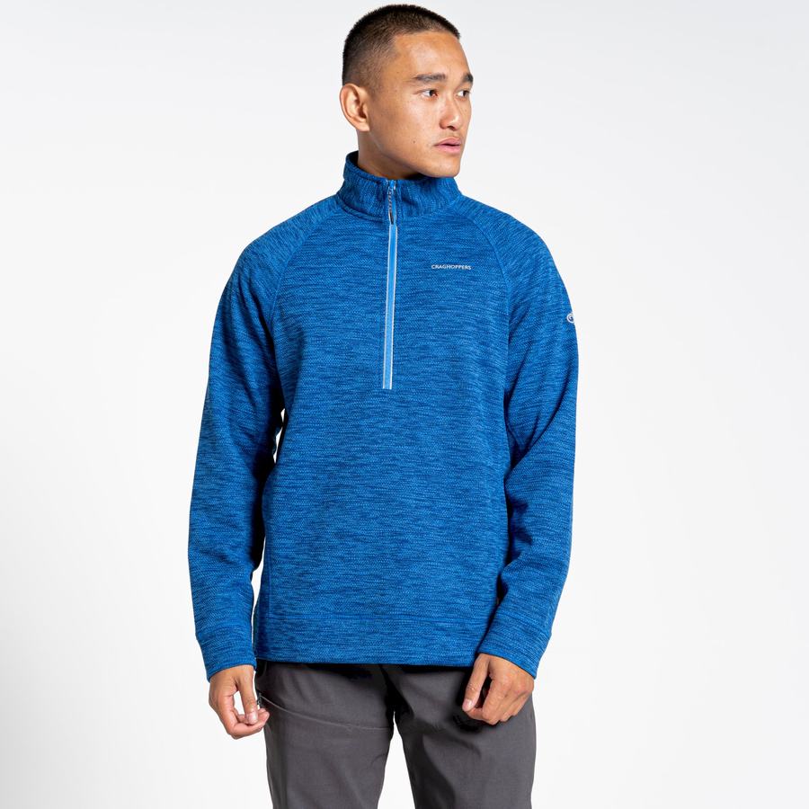 Men's Craghoppers Stromer Half Sweaters Blue | HMV6639BA