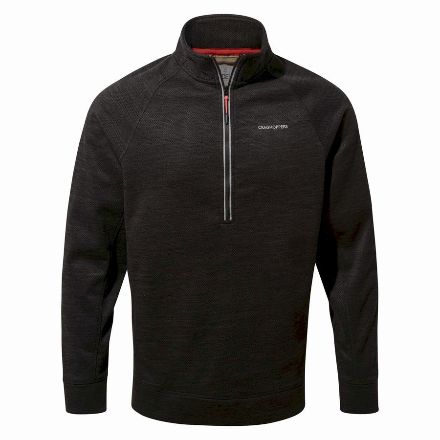 Men's Craghoppers Stromer Half Sweaters Black | ZYH2289KM