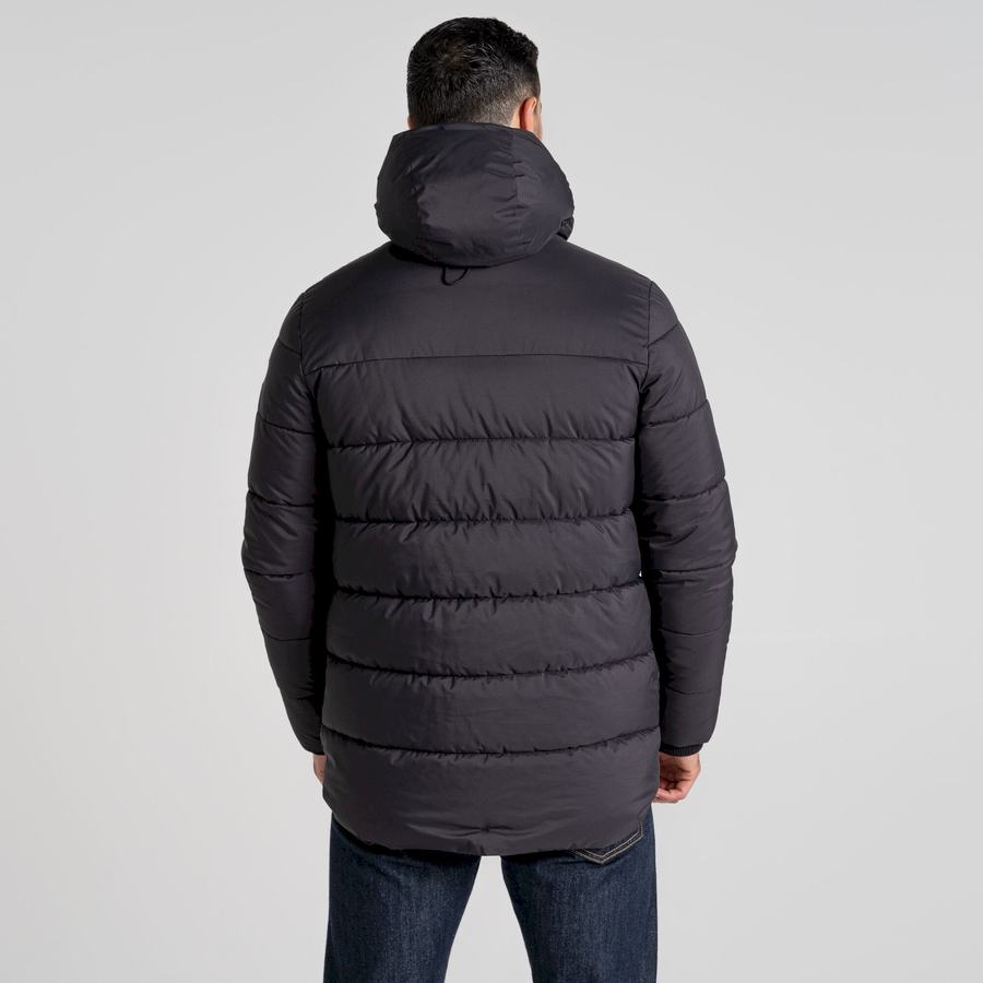 Men's Craghoppers Sutherland Insulated Hooded Jackets Black | CXO1649XV