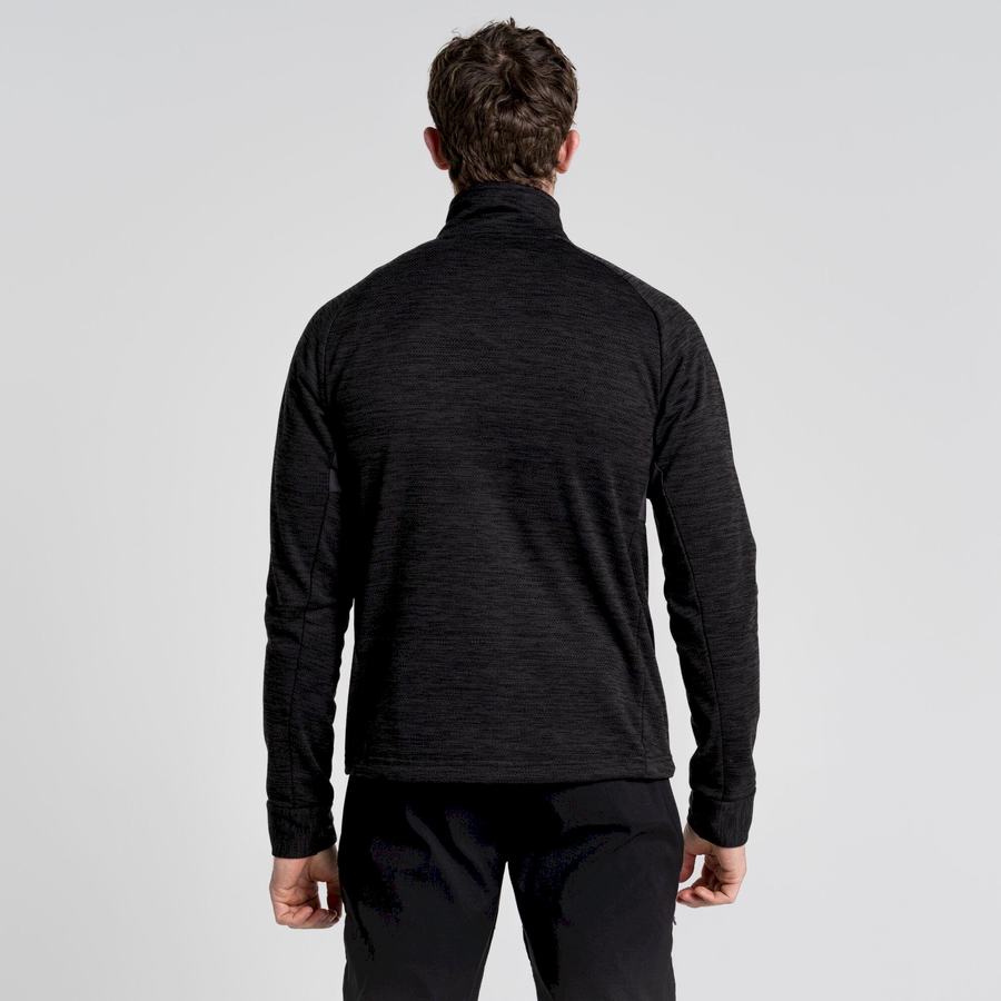 Men's Craghoppers Tarbert Half Zip Sweaters Black | IED5737CN