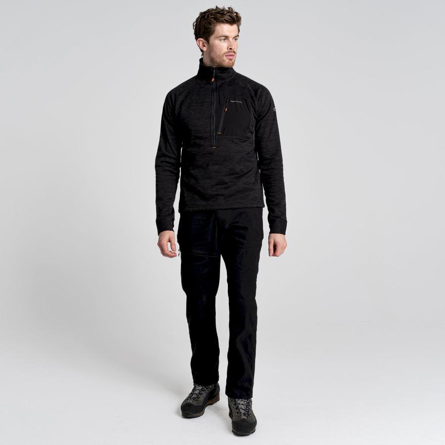 Men's Craghoppers Tarbert Half Zip Sweaters Black | IED5737CN