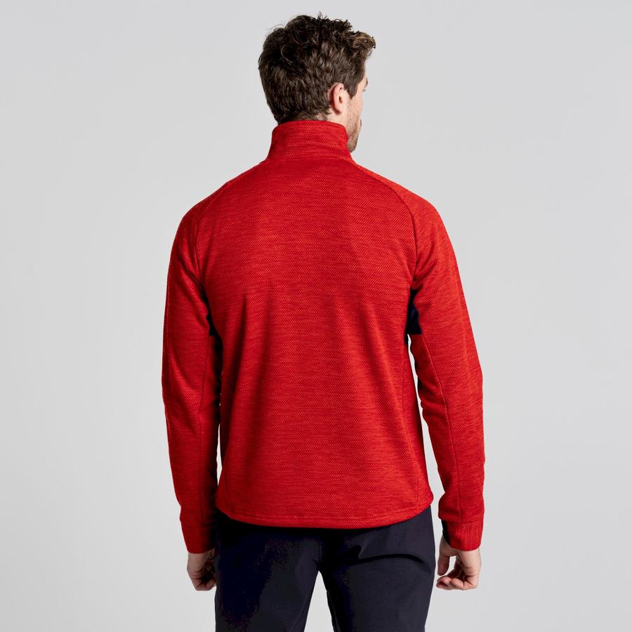 Men's Craghoppers Tarbert Half Zip Sweaters Red | UAM9668AC