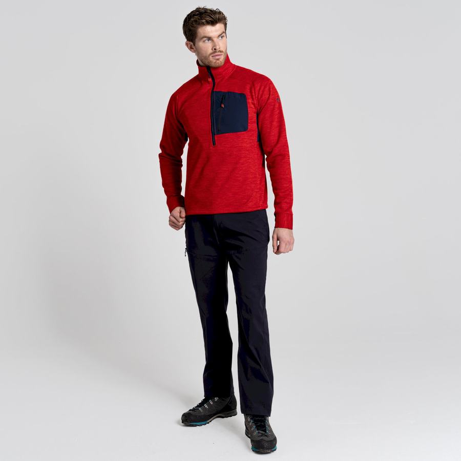 Men's Craghoppers Tarbert Half Zip Sweaters Red | UAM9668AC