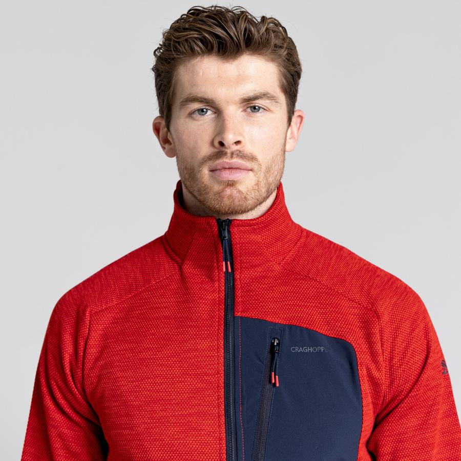 Men's Craghoppers Tarbert Half Zip Sweaters Red | UAM9668AC