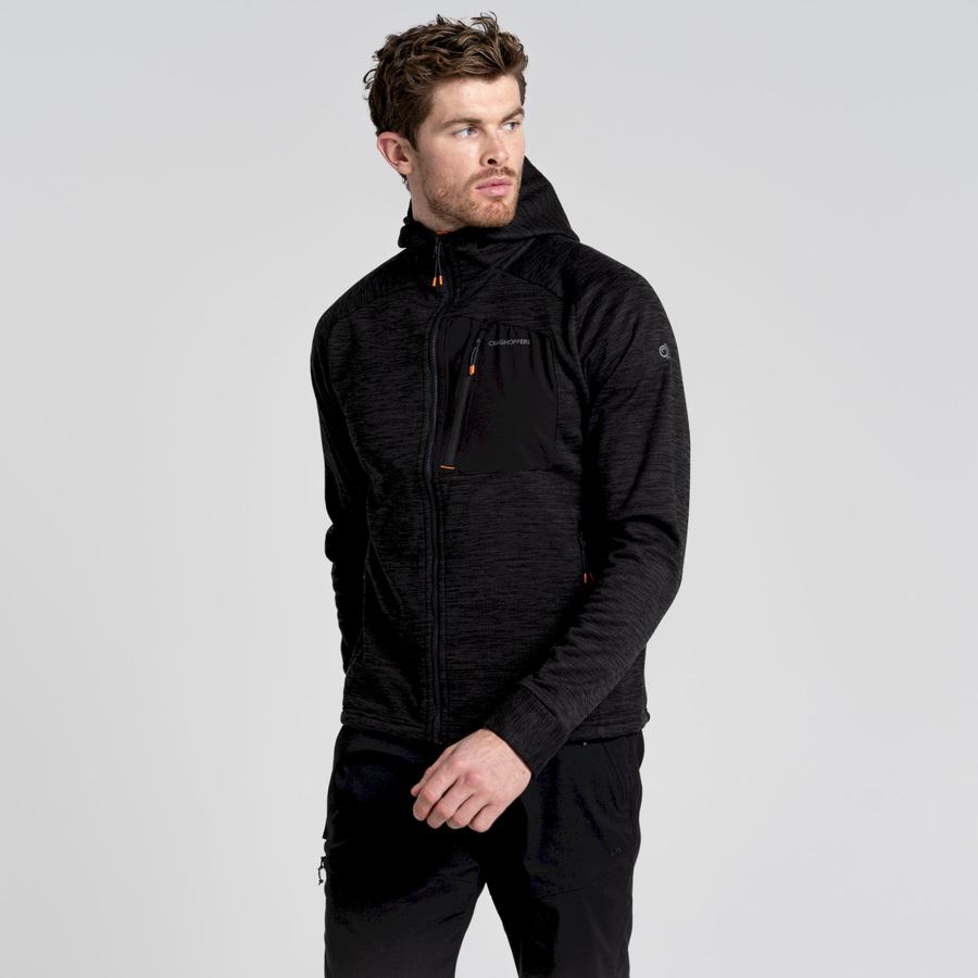 Men's Craghoppers Tarbert Hooded Jackets Black | MXE8114ZJ