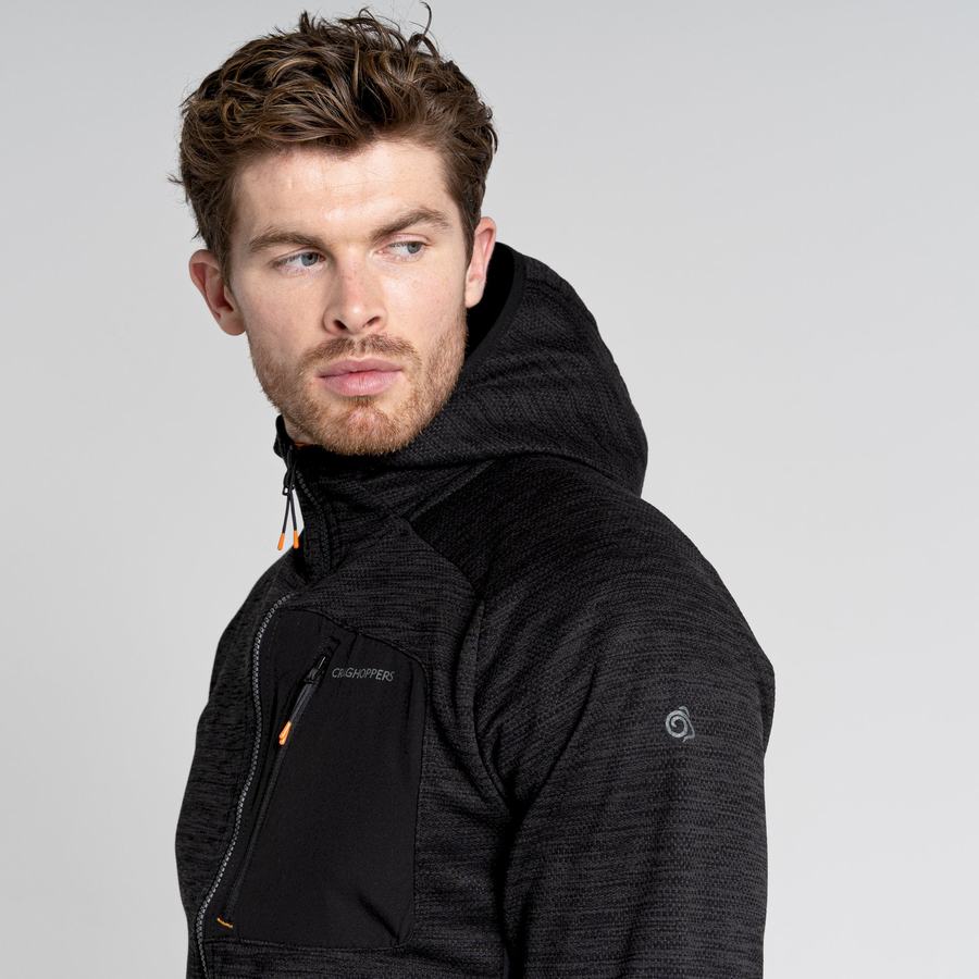 Men's Craghoppers Tarbert Hooded Jackets Black | MXE8114ZJ